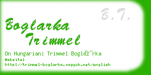 boglarka trimmel business card